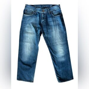 GUESS JEANS Rebel Straight Leg Jeans Button Fly Blue Men’s Size 32.